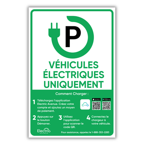 EV Parking Sign (French)