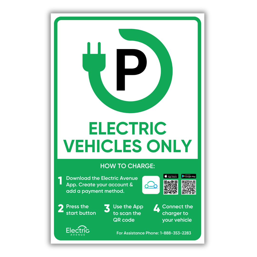 Ev Fans Sign EV Parking Sign – Electric Avenue