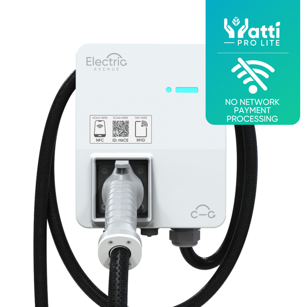 Watti Pro Lite 48A w/ No-Network Payments | WiFi | 7.6m (25ft) Cable | White